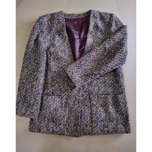 Vintage W.L. B.W. Women's Wool Mohair Knit Blend Jacket Sz 8 Made In USA